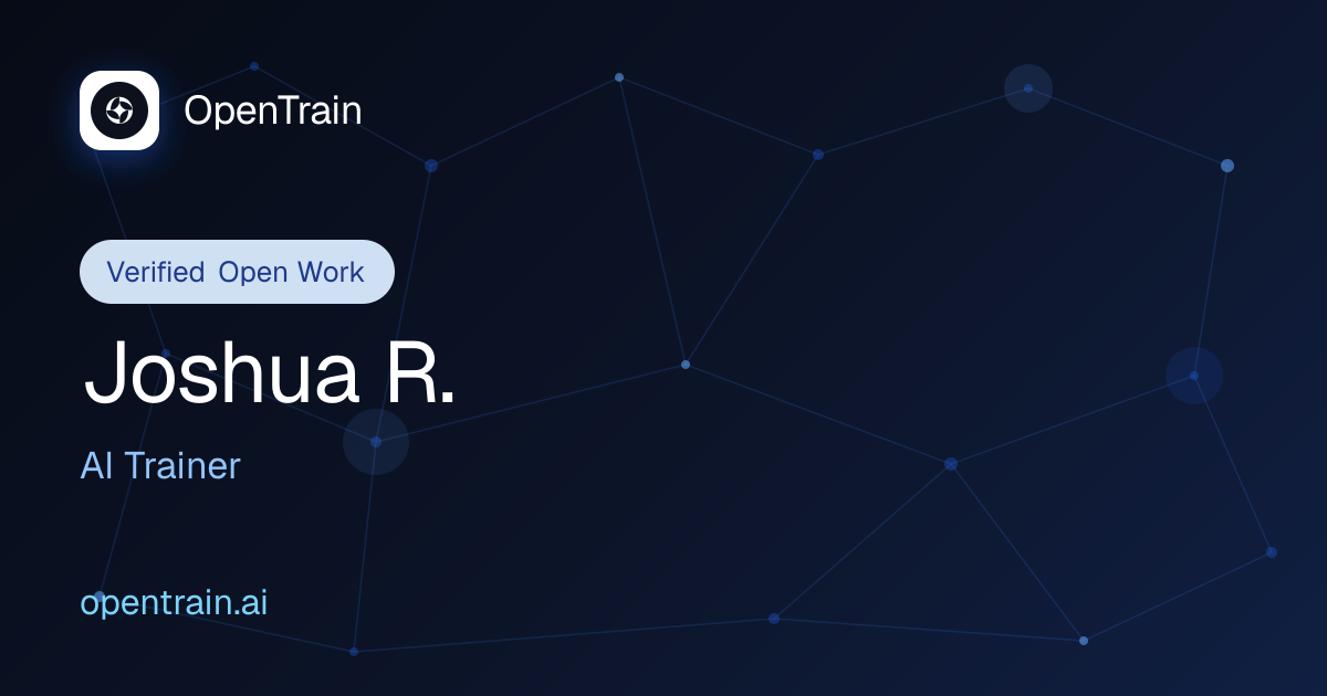 Joshua R. - Software Developer - Full Stack Solutions | OpenTrain AI