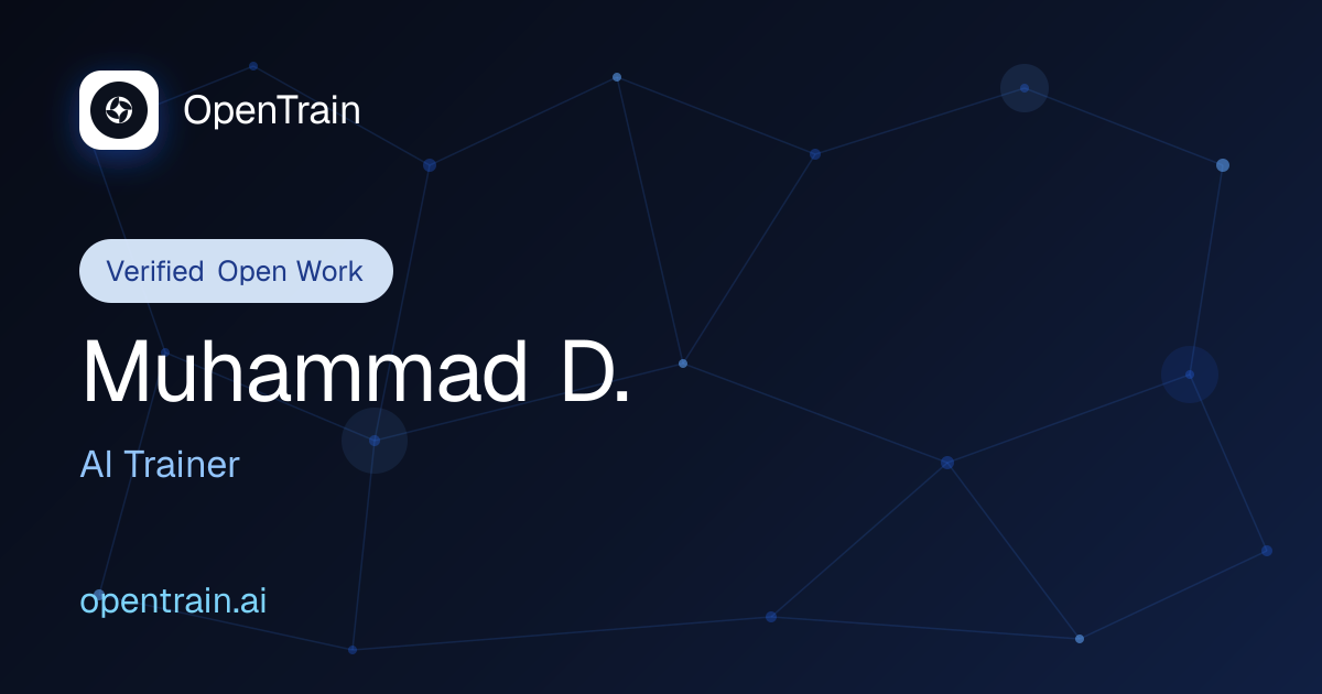 Muhammad D. - AI Data Labeling Specialist: Precision in Every Pixel ...